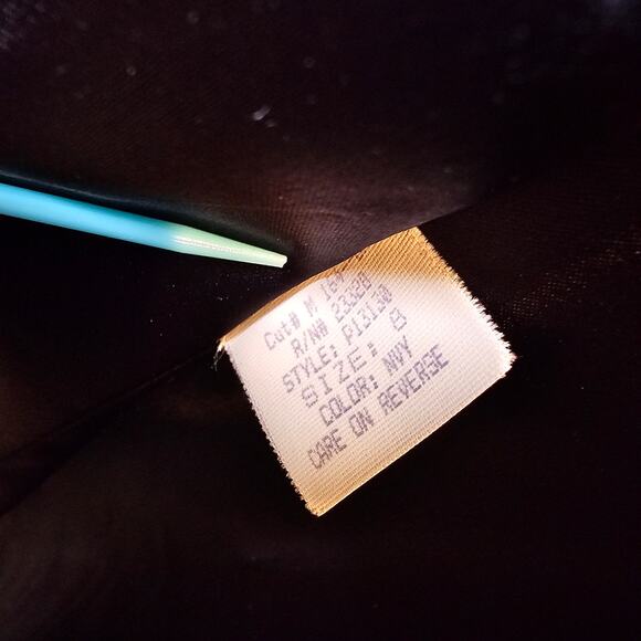 Vintage Pendleton Womens Size 8 Navy Tan Full Zip Jacket Coat 100% Wool USA - Picture 11 of 12